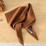 100% Wool Triangle Scarf Warm Knit Shawl_Cwov00262