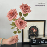 ARTIFICIAL CAPPUCCINO ROSE BOUQUET WITH 3 HEADS_CWMM6505