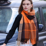 DOPAMINE COLOR MATCHING CASHMERE SCARF WARM_CWASC0220