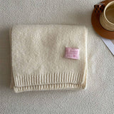 SOLID WOOL BLEND KNIT SCARF FOR WOMEN WARMTH_CWASC2284