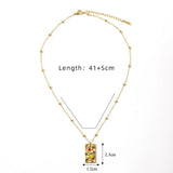 18K STAINLESS STEEL MULTICOLOR GEMSTONE NECKLACE_CWMM8888