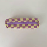 SIMPLE CHESSBOARD PLAID PENCIL CASE COSMETIC BAG_CWAB1042