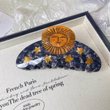 SUNFLOWER SNAIL ACETATE HAIR CLAW CLIP AESTHETIC_CWAHA1329