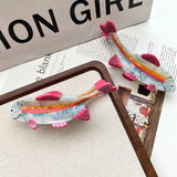 RAINBOW FISH HAIR CLAW OCEAN STYLE ACETATE CLIP_CWAHA5766