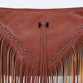 RIVET SOFT LEATHER TASSEL SHOULDER BAG_CWAB0780