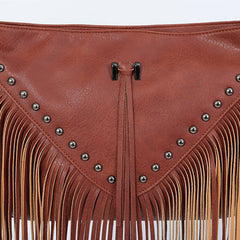RIVET SOFT LEATHER TASSEL SHOULDER BAG_CWAB0780