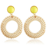 BRAIDED ROUND DROP EARRINGS_CWAJE0443