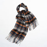 NORDIC PLAID WOOL SCARF WARM WINTER COUPLE WRAP_CWASC2357
