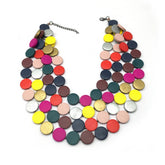 Vintage Colorful Ethnic Style Wooden Bead Necklace_Cwmm4738