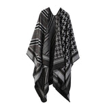 STRIPED SHAWL WARM CASHMERE ALL MATCH CAPE_CWASC2251