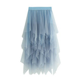 ASYMMETRICAL TULLE HIGH WAIST MIDI SKIRT_CWBMS0398