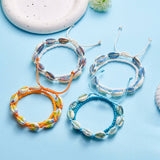 HAND WOVEN BEACH COLORED SHELL RICE BEAD BRACELET_CWAJE2426