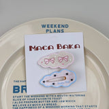 SWEET GIRL FLORAL BOW 2 PACK CLOUD HAIR CLIPS_CWAHA2267