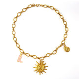 OCEAN STYLE STEEL NECKLACE WITH SHELL FISH_CWMM8834