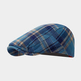 Plaid Dopamine Color Block Newsboy Hat_Cwah04626