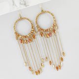 STYLISH TASSEL HANDMADE BEADED EARRINGS_CWAJE0842