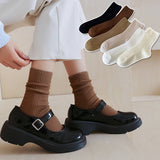 AUTUMN AND WINTER STRIPED WOMENS MID CALF SOCKS_CWMS0985