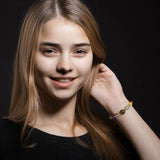 Twelve Constellations Blue Sand Beads Bracelet