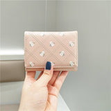 SMALL FRESH FLORAL SHORT TRI FOLD WALLET_CWAB2554