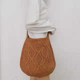 Cwab4573_Solid Knit Twist Vintage Tote Crossbody Bag