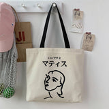 ONE SHOULDER LARGE CAPACITY PRINTED CANVAS BAG_CWAB2192