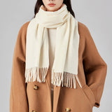 100% WOOL SOLID SCARF ELEGANT UNISEX SPRING WRAP_CWASC1093