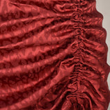 JACQUARD SATIN SKIRT HIGH WAIST ZIPPER HIP SKIRT_CWBSS0403