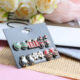 CUTE AND SIMPLE CHRISTMAS ALLOY EARRINGS GIFT SET_CWMM2633