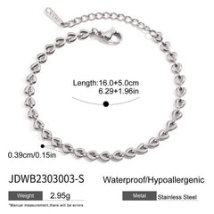 18K GOLD HOLLOW HEART CHAIN BRACELET FOR HER_CWAJE4645