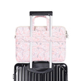 PRINTED LAPTOP BAG WITH TROLLEY AND BRIEFCASE_CUAB0245