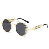 METAL ROUND FRAME STEAMPUNK METAL SUNGLASSES_CWASG0269