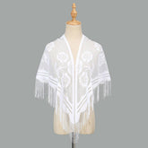 SUMMER WAISTCOAT HOLLOW TASSEL TRIANGLE SHAWL_CWMM1997