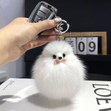 CUTE FOX FUR TAIL DOLL CAR KEYCHAIN BAG PENDANT_CWMM2507