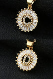 A Z ALPHABET LETTER SUN PENDANT NECKLACE_CWAJE055 B20221