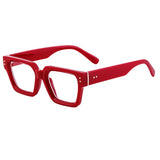 FASHION SQUARE FRAME GLASSES PLAIN GLASSES_CWASG0742