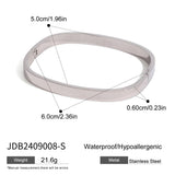 STAINLESS STEEL CURVED CLASP BANGLE SLEEK STYLE_CWAJE4661