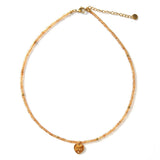 12 MONTH CUT STONE NECKLACE WITH HEART PENDANT_CWMM8851