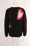 Valentines Day Heart Peach Sweater Knit