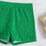 HIGH WAIST BIKINI SET SLIMMING SOLID COLOR SWIMSUIT_CWMW0155