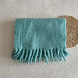 SOFT MERINO WOOL SOLID SCARF WHITE WINTER WRAP_CWASC2294