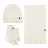 KNITTED GLOVES SCARF HAT WOOL THREE PIECE SET_CWMM2778