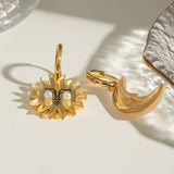 HIGH END 18K GOLD STAINLESS STEEL MOON EARRINGS_CWASC1649