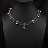 Womens Tassel Butterfly Natural Pearl Necklace