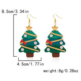 CHRISTMAS TREE SNOWFLAKE EARRINGS_CWAJE2397