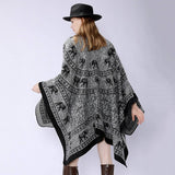 NEW FASHION RETRO ELEPHANT PATTERN SHAWL WOMEN_CWMM2099