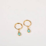 ELEGANT ZODIAC BIRTHSTONE TEARDROP EARRINGS WOMEN_CWAJE5096