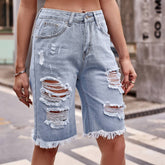 Washed Raw Edge 5 Minute Casual Shorts