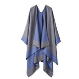 SOLID COLOR DOUBLE SIDED CAPE SHAWL OUTER CAPE_CWASC2130