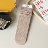 SOLID COLOR RETRO WARM MID CALF SOCKS_CWMS1053