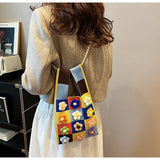 Fashion Simple Knitted Flower Tote Bag_Cwab2419